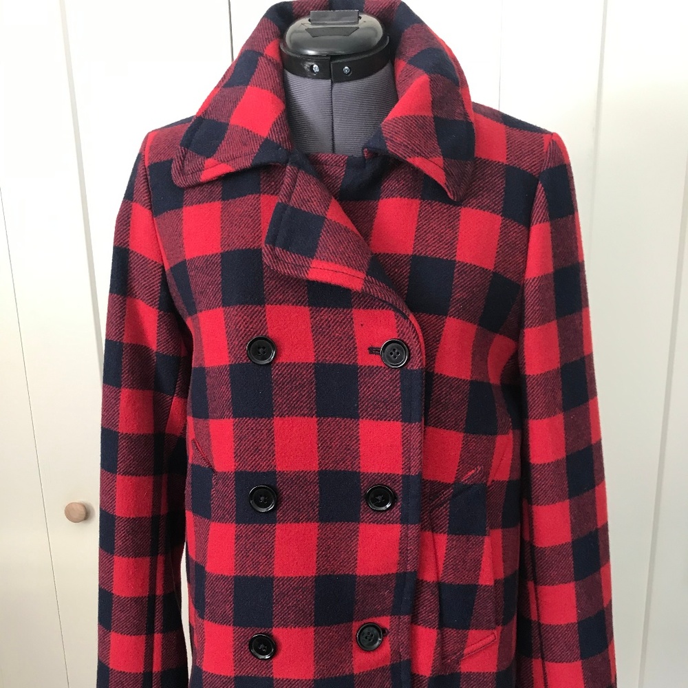 J Crew Buffalo Plaid Coat